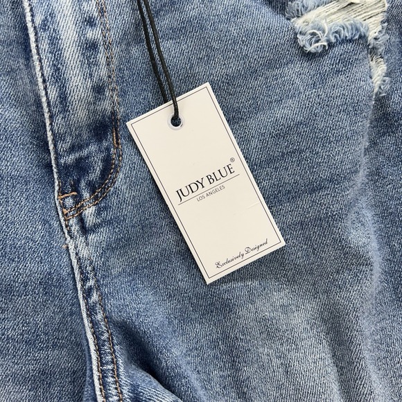 Judy Blue High Waist Straight Fit Distressed Denim Jeans Size 5/27 New W/Tags - Picture 4 of 16